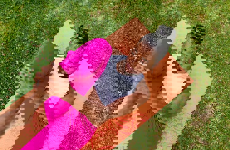 Lady Performing Yoga On Mat