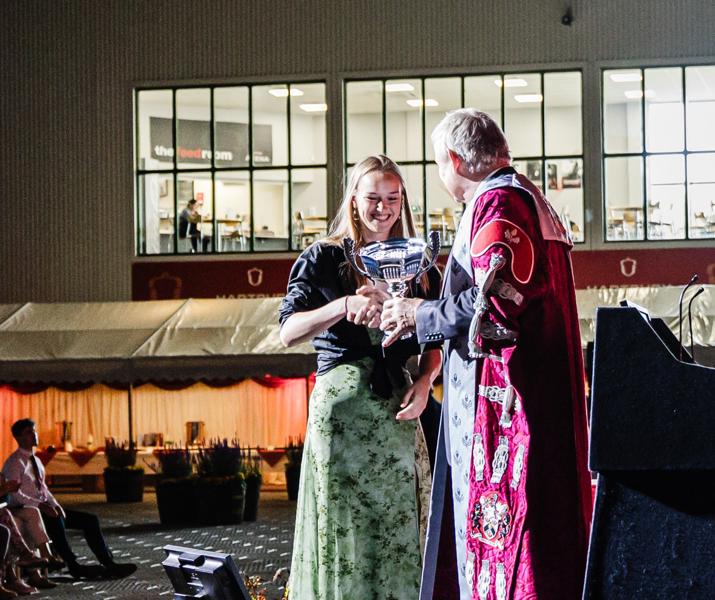 Award Winner On Stage College Prize Day