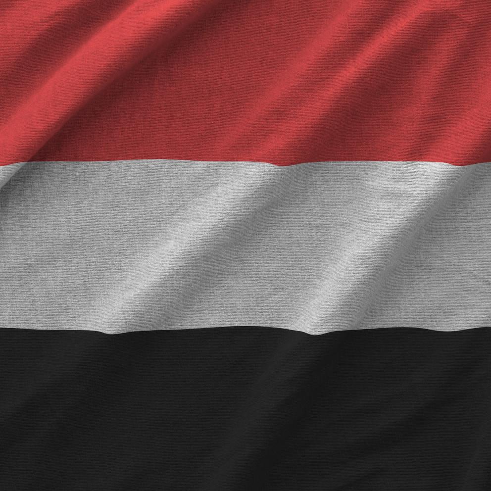 Yemen Flag Depicted On Folded Wavy Fabric Of Old C 2025 10 07 14 46 12 Utc